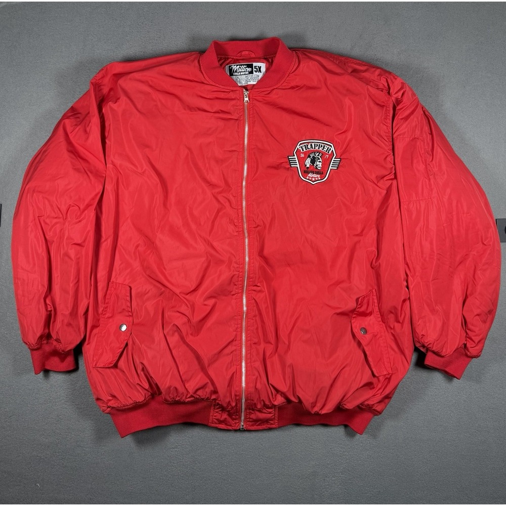 Million Dolla Motive MDM Trappers Bomber Jacket 5XL Red Streetwear Full Zip